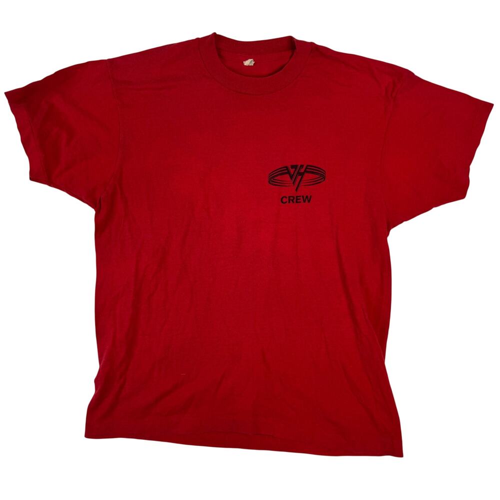Vintage Van Halen Crew T Shirt Screen Stars Best Red 50/50 Stagehand Tour Tee